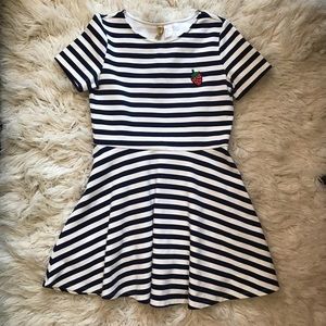 adorable babydoll dress with appliqué strawberry